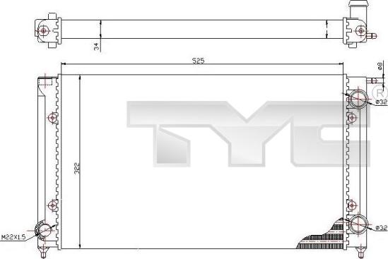 TYC 737-0058 - Radiatore, Raffreddamento motore autozon.pro