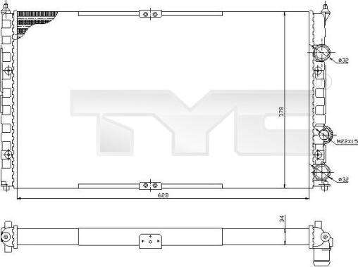 TYC 737-0057 - Radiatore, Raffreddamento motore autozon.pro