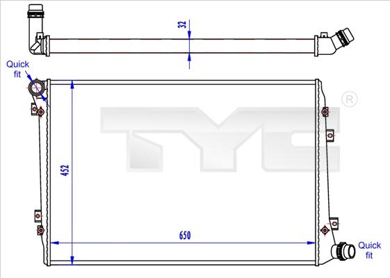 TYC 737-0062-R - Radiatore, Raffreddamento motore autozon.pro