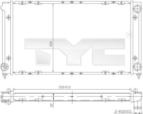 TYC 737-0019 - Radiatore, Raffreddamento motore autozon.pro