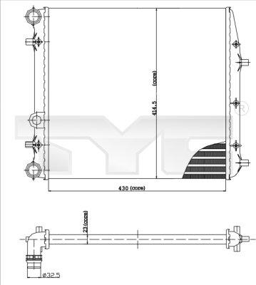 TYC 737-0013 - Radiatore, Raffreddamento motore autozon.pro