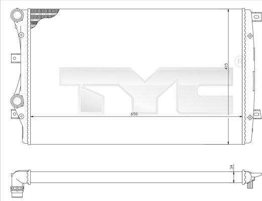 TYC 737-0017-R - Radiatore, Raffreddamento motore autozon.pro