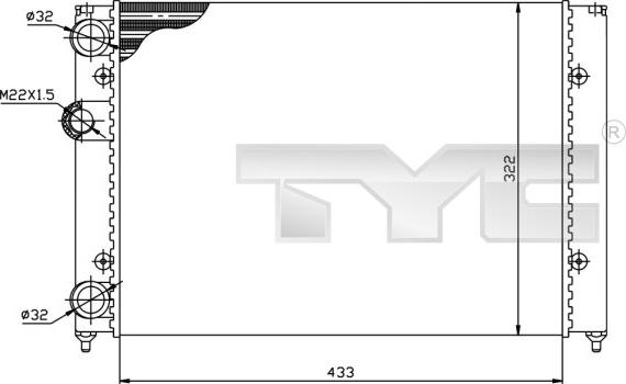 TYC 737-0039 - Radiatore, Raffreddamento motore autozon.pro