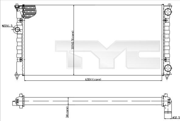 TYC 737-0029 - Radiatore, Raffreddamento motore autozon.pro