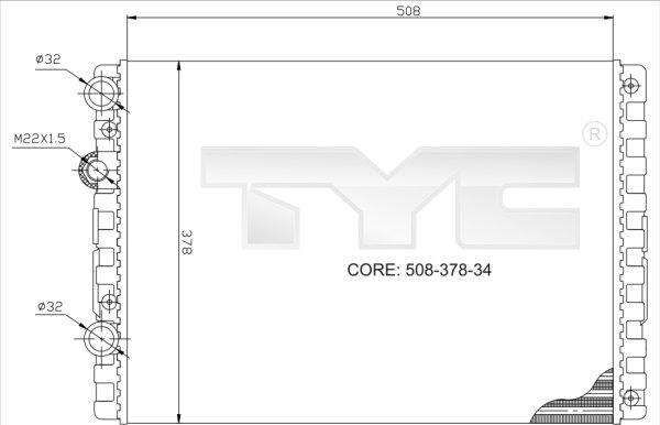 TYC 737-0024 - Radiatore, Raffreddamento motore autozon.pro