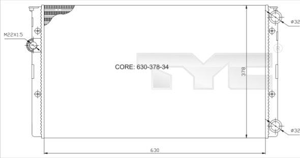 TYC 737-0027 - Radiatore, Raffreddamento motore autozon.pro