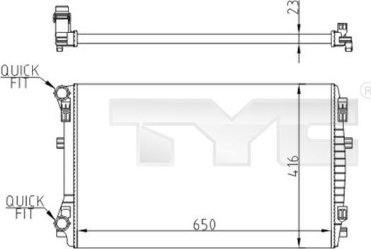 TYC 737-0071-R - Radiatore, Raffreddamento motore autozon.pro