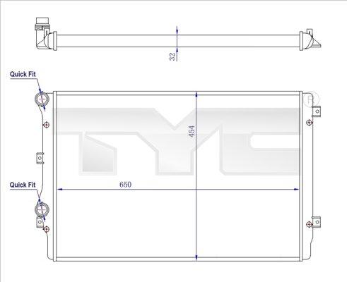 TYC 737-0072-R - Radiatore, Raffreddamento motore autozon.pro