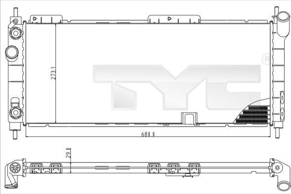 TYC 725-0003 - Radiatore, Raffreddamento motore autozon.pro