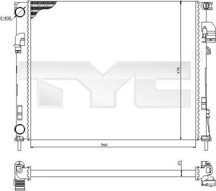 TYC 725-0031 - Radiatore, Raffreddamento motore autozon.pro