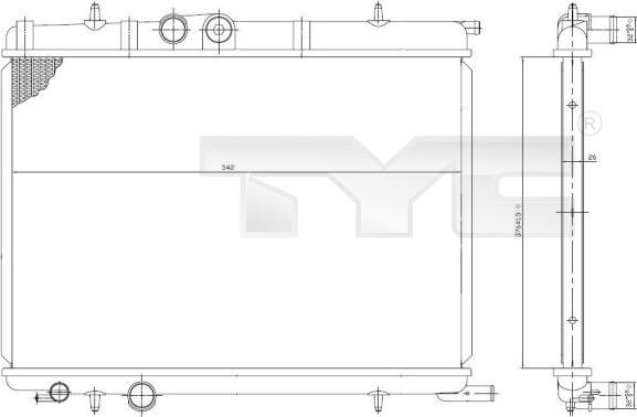 TYC 726-0006 - Radiatore, Raffreddamento motore autozon.pro