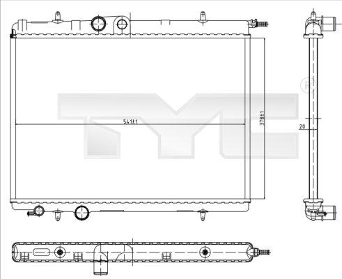 TYC 726-0007 - Radiatore, Raffreddamento motore autozon.pro