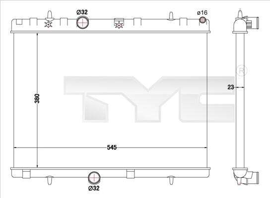 TYC 726-0019-R - Radiatore, Raffreddamento motore autozon.pro