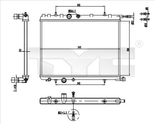 TYC 726-0016-R - Radiatore, Raffreddamento motore autozon.pro