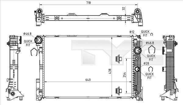 TYC 721-0018 - Radiatore, Raffreddamento motore autozon.pro