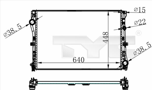 TYC 721-0021 - Radiatore, Raffreddamento motore autozon.pro