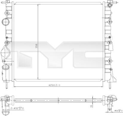 TYC 728-0052 - Radiatore, Raffreddamento motore autozon.pro