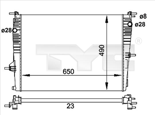 TYC 728-0061-R - Radiatore, Raffreddamento motore autozon.pro