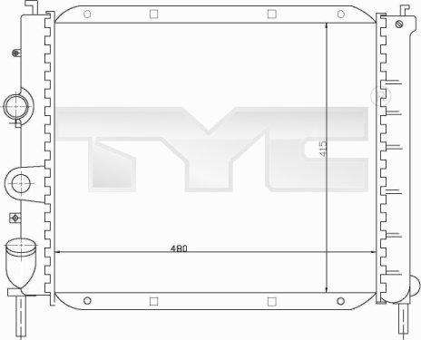 TYC 728-0008-R - Radiatore, Raffreddamento motore autozon.pro