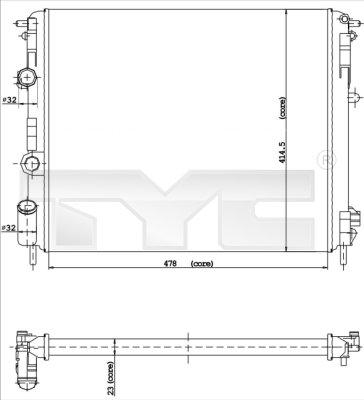 TYC 728-0015 - Radiatore, Raffreddamento motore autozon.pro