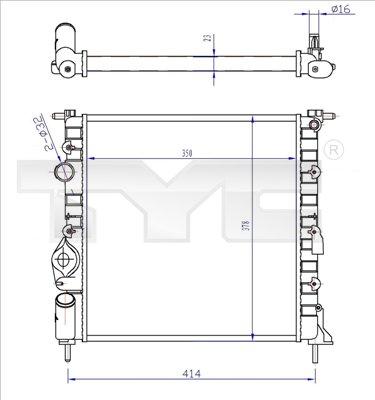 TYC 728-0013-R - Radiatore, Raffreddamento motore autozon.pro