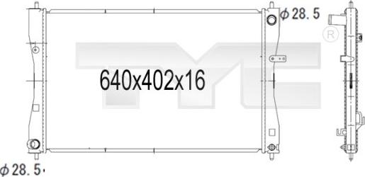 TYC 723-1007 - Radiatore, Raffreddamento motore autozon.pro