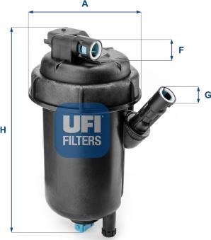 UFI 55.139.00 - Filtro carburante autozon.pro