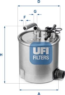 UFI 55.394.00 - Filtro carburante autozon.pro