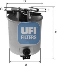 UFI 55.393.00 - Filtro carburante autozon.pro