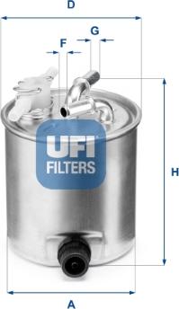 UFI 55.392.00 - Filtro carburante autozon.pro