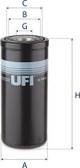 UFI 87.014.00 - Filtro, Sistema idraulico di lavoro autozon.pro