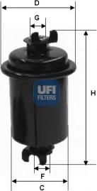 UFI 31.550.00 - Filtro carburante autozon.pro