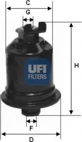 UFI 31.580.00 - Filtro carburante autozon.pro