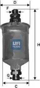 UFI 31.658.00 - Filtro carburante autozon.pro