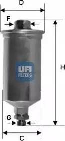 UFI 31.661.00 - Filtro carburante autozon.pro