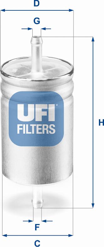 UFI 31.611.00 - Filtro carburante autozon.pro