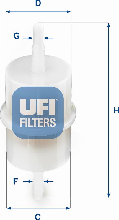 UFI 31.001.00 - Filtro carburante autozon.pro