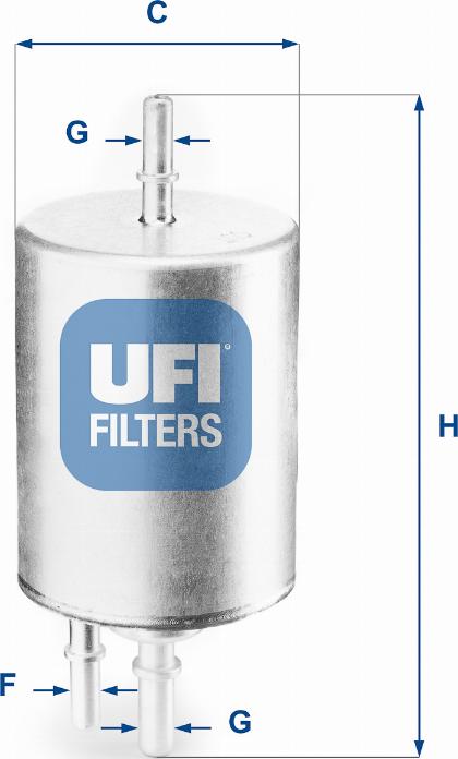 UFI 31.831.00 - Filtro carburante autozon.pro