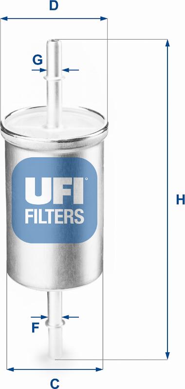 UFI 31.769.00 - Filtro carburante autozon.pro