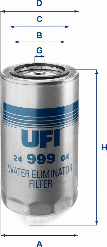 UFI 24.999.04 - Filtro carburante autozon.pro