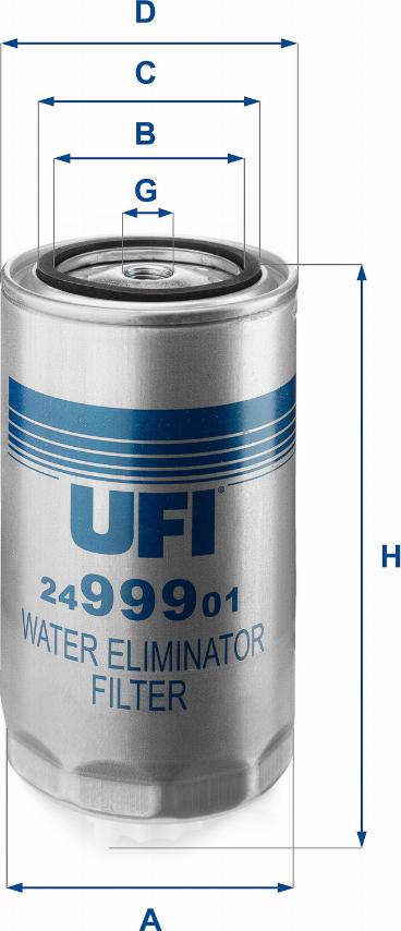 UFI 24.999.01 - Filtro carburante autozon.pro