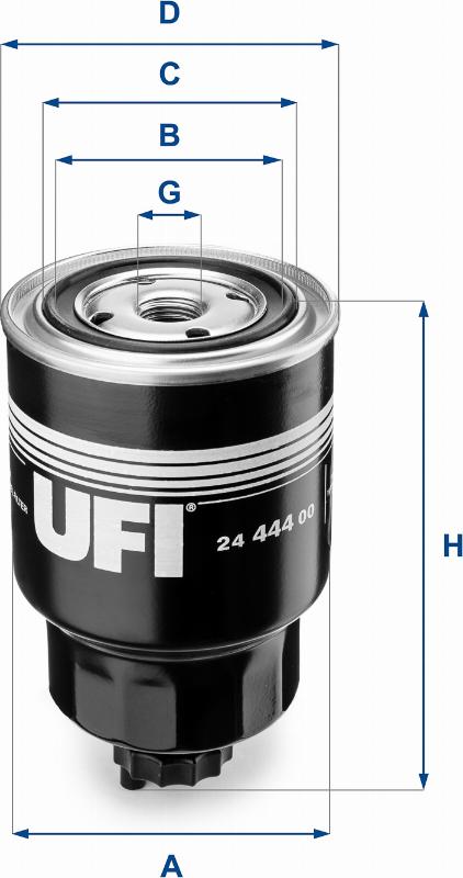 UFI 24.444.00 - Filtro carburante autozon.pro