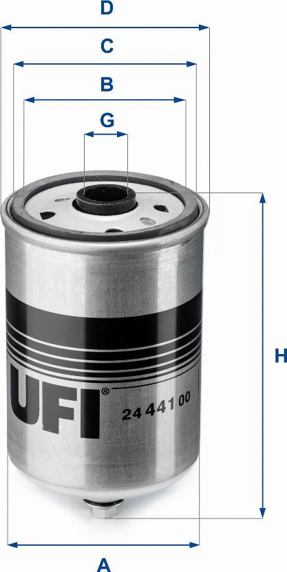 UFI 24.441.00 - Filtro carburante autozon.pro