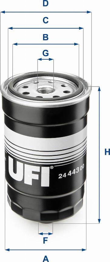 UFI 24.443.00 - Filtro carburante autozon.pro