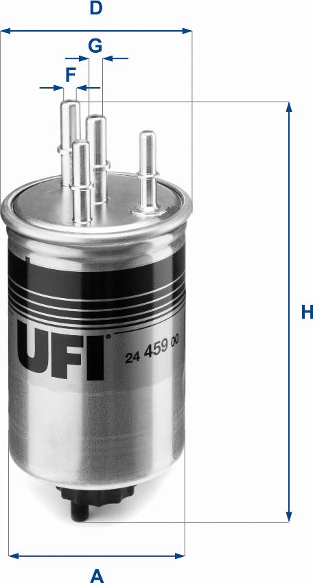 UFI 24.459.00 - Filtro carburante autozon.pro