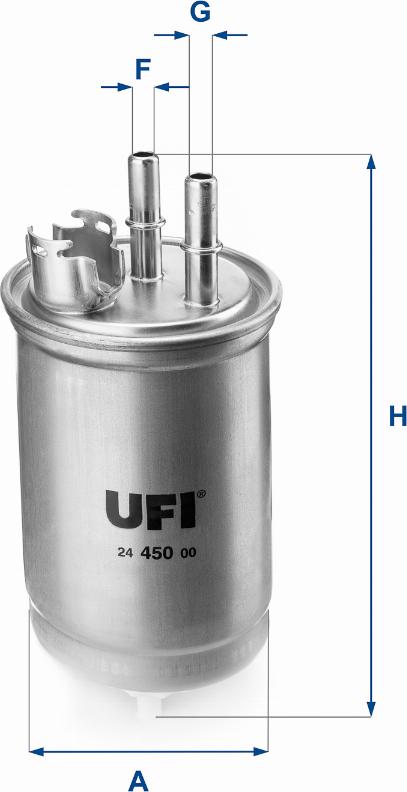 UFI 24.450.00 - Filtro carburante autozon.pro