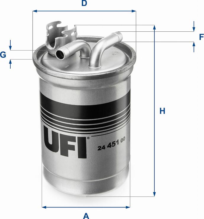 UFI 24.451.00 - Filtro carburante autozon.pro