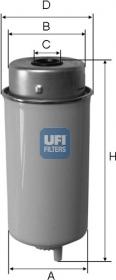 UFI 24.458.00 - Filtro carburante autozon.pro