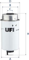 UFI 24.457.00 - Filtro carburante autozon.pro