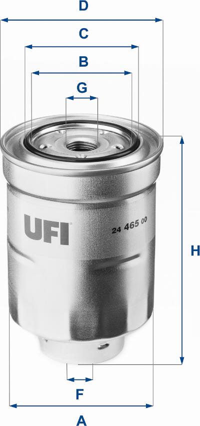 UFI 24.465.00 - Filtro carburante autozon.pro